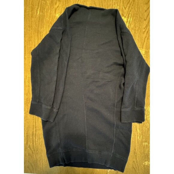 Vince Women Navy Brushed Cotton Oversized Mini Sweater Dress Small Roll Neck - Picture 10 of 10